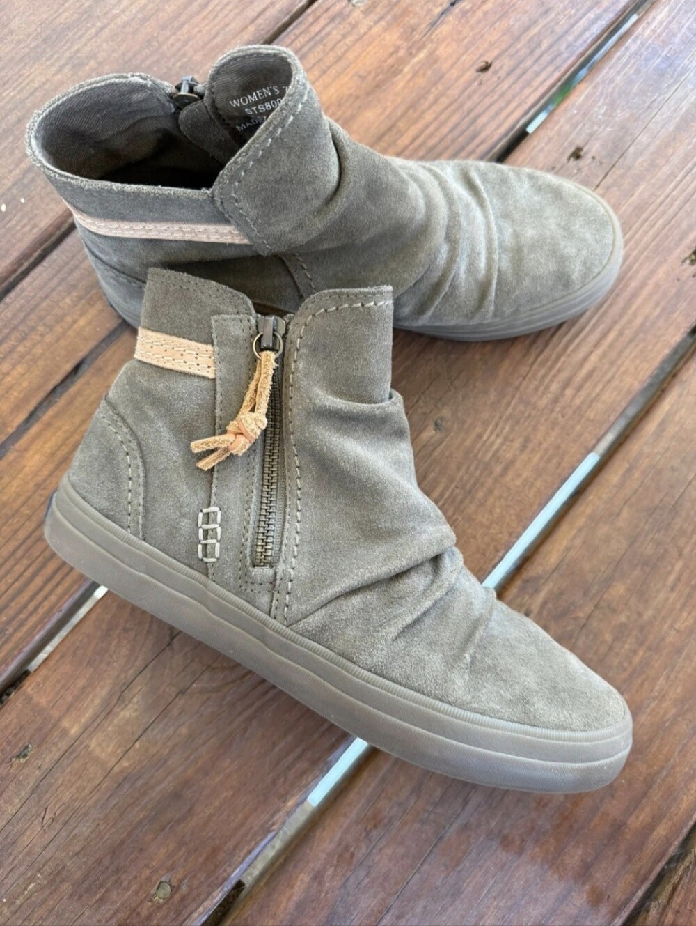 Sperry Crest Lug Zone Suede Sneaker Boots Gray 7